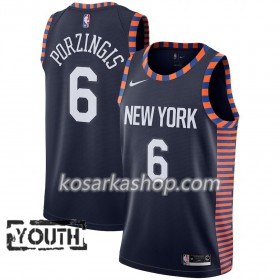 Dres New York Knicks Kristaps Porzingis 6 Nike 2018-19 City Edition Navy Swingman - Dječji